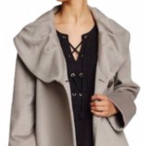 Cinzia Rocca Gray Portrait Shawl Coat - NWT